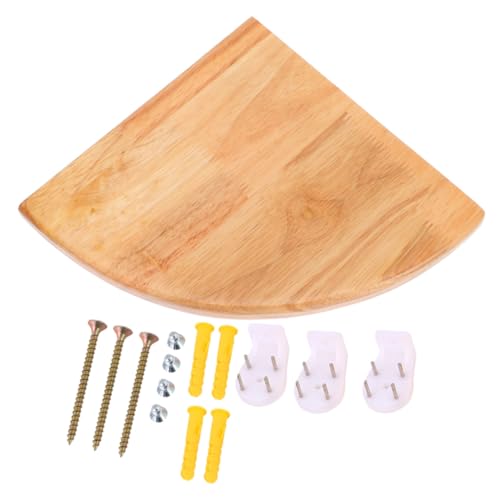 JECOMPRIS Estante Esquinero Flotante de Madera Adhesivo Estante Colgante para Baño Cocina Sala Repisa Decorativa Multifuncional para Organización y Ahorro de Espacio Radio