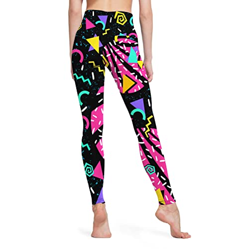 Skynora Neno 80S High Waisted Leggings For Women Tummy Control 90S Workout Running Yoga Pants Retro 1980S Party With Pocket #TOP2