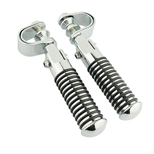 Reposapies Moto Universales Cromo de la motocicleta Negro 7/8" - 1" Crash...