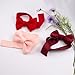 Esumun Stand Bow Hair Bow Headbands 3Pcs, Adjustable Baptism Festival New Year Hair Bands for Baby Infant Toddlers School Girls