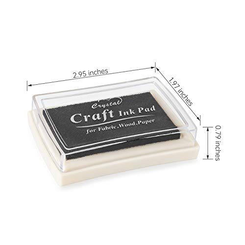 Ancwzoz MU008USIPBLACK Black Ink Pad Finger Washable Kids Stamp Ink Pad thumb #1