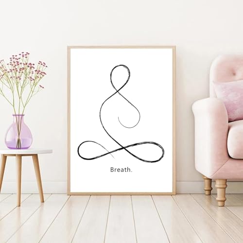 Póster de meditación dsdsgog para eliminar el estrés visual con arte zen minimalista 3