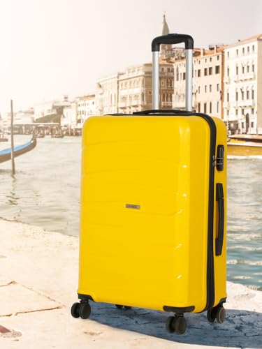Image of Teakwood Dune Trolley Bag for Travel - Durable for Weekend Business Trip & Airline Cabin Fit - Smooth Wheels & Telescopic Handle Luggage Suitcase