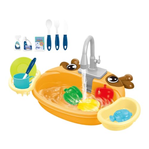 Fregadero de cocina con juego de rol con fluido para niñas lavabo exterior