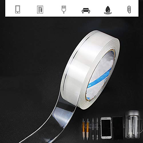 Preisvergleich Produktbild LSSLSS Nano-Doppelseitenkleber Tapeless Magic Tape Nano-StäRke UltradüNnes Transparent, Ohne Spuren Zu Hinterlassen Wasserdichter Autokleber,Thickness:2mm×Width:5cm×...