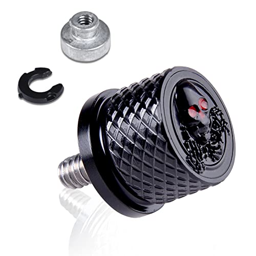 Sresk 3D-Schraubenmutter-Montage-Set für Harley Dyna Sportster Softail Road Glide Street Touring King CVO Electra Iron 883 Bob 1996-2022 Gewinde 1/4-Zoll-20 gerändelte Sitzmutter (Schwarz K) it)