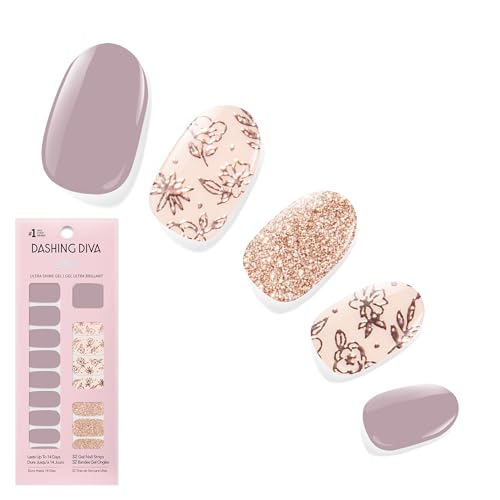 Dashing Diva Gloss Nail Strips - Lavender Dreams - UV Free, Chip Resistant, Long Lasting Gel...