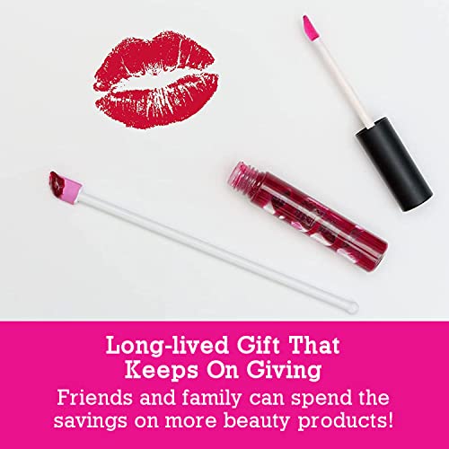 Spatty Lip Gloss Tiny Beauty Spatula (6 Inch Pink) Shark Tank Mom Made Scrapes Last Drop Of Lipstick, Concealer, Chapstick, Tiny Makeup Cosmetics Gifts For Women, Teen, Grandma, Mom Stocking Stuffers #TOP5