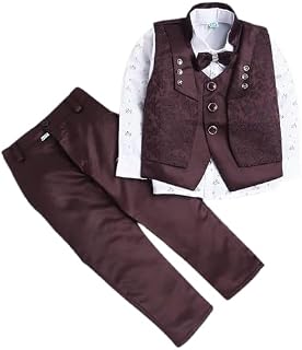 Akshita Trading Boys Festive & Party, Formal, Wedding Shirt, Waistcoat and Pant Set Price In India