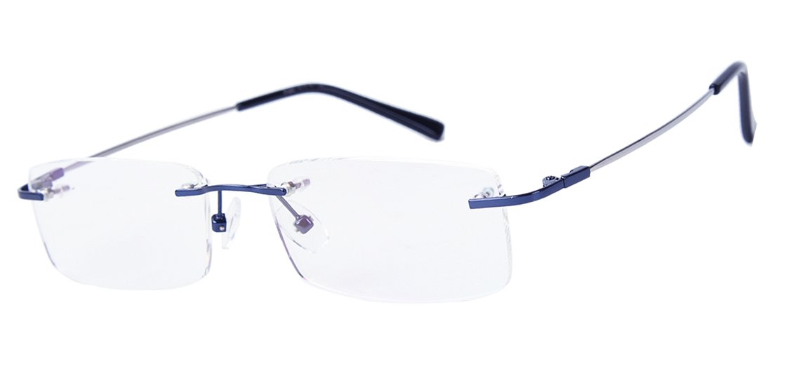 Agstum Blue Light Blocking Glasses - Flexible Rimless Titanium Alloy Eyeglasses Frames Clear Lens