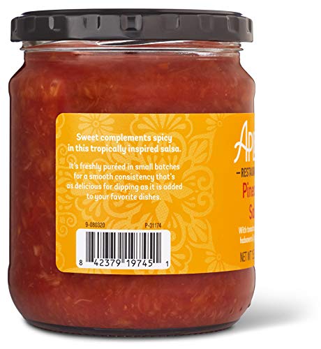 Amazon Brand - Aplenty, Pineapple Salsa - Hot, 15.5 oz