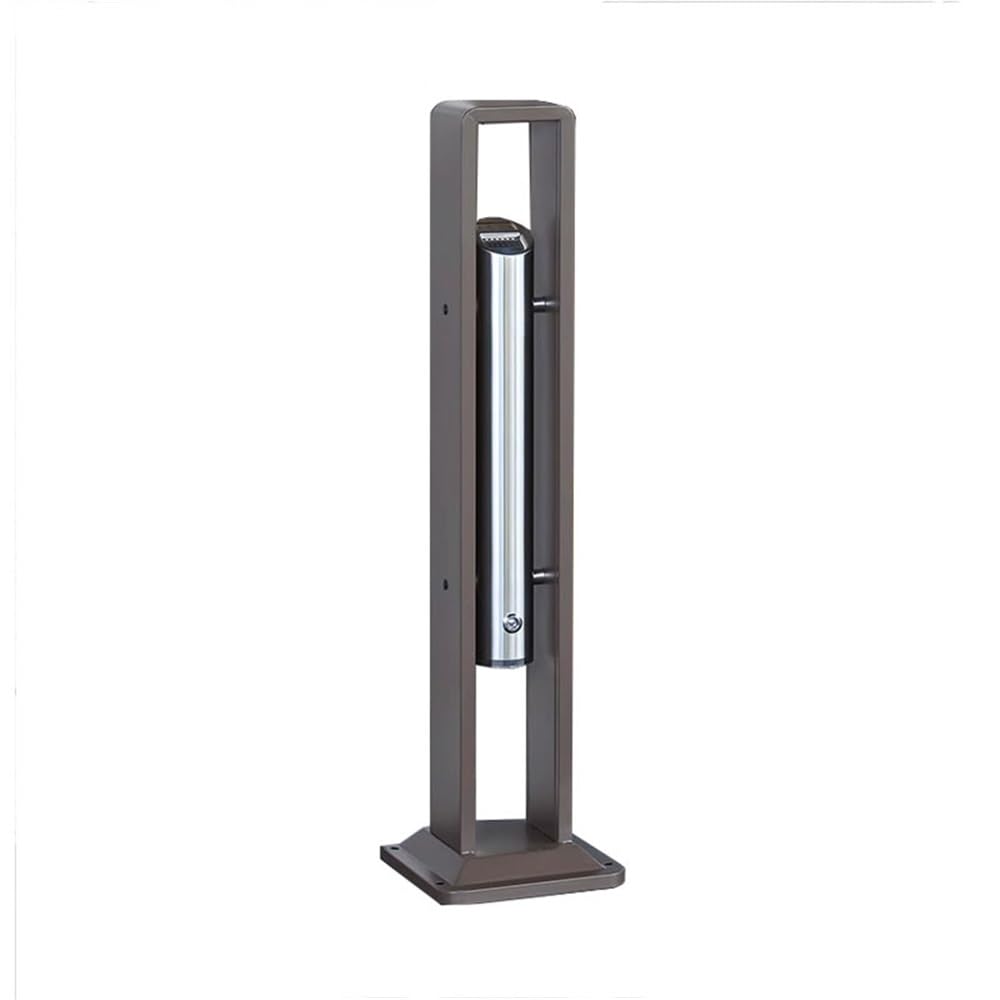 Stand ashtray Stainless Steel with Lock Rainproof Ash Column, Commercial Cigarette Butt Collection Standing Ashtray Pillar(Bruin)