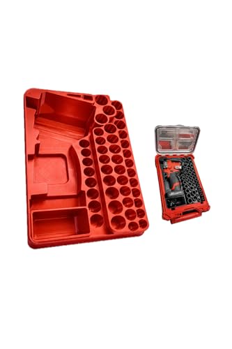 M12 FUEL Stubby 3/8 Impact Wrench 2562-20 & 43PC 3/8 Impact Socket Set 49-66-7009 Insert Organizer Compatible with Milwaukee Packout 48-22-8435