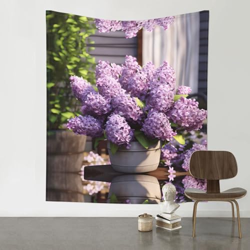Tapisserie murale lilas BROLEO pour créer une ambiance zen dans votre salon