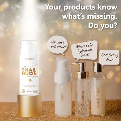 Hydrating Snail Mucin Serum – With Hyaluronic Acid & Aloe – Korean Anti-Aging Skincare – 80% Pure – 3.4oz – Made in USA - by WELLUTION - Image 7