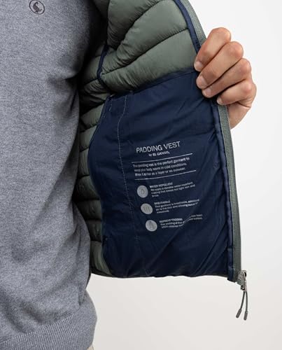 Chaleco verde acolchado El Ganso con acabados premium de moda 7
