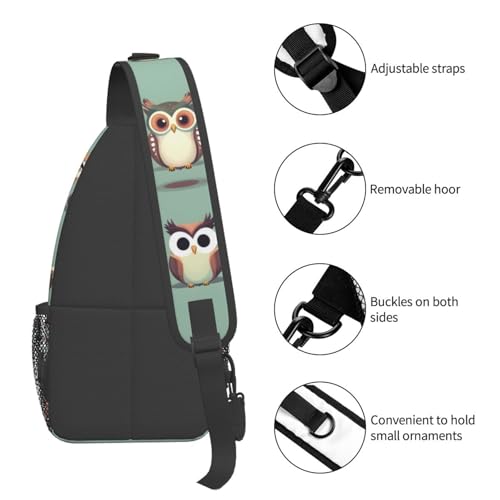 Mochila Pequeña Deportiva Tipo Bandolera Negra miniatura 5