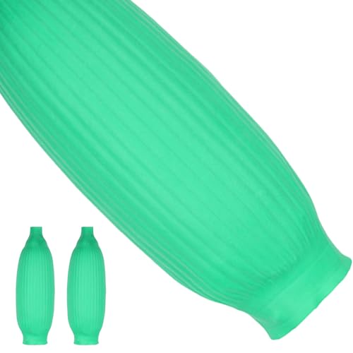 GALPADA Mangas Impermeables de Látex para Trabajo Protectoras y Resistentes al Aceite Gruesas y Largas Unisex para Pintura y Bricolaje Verde