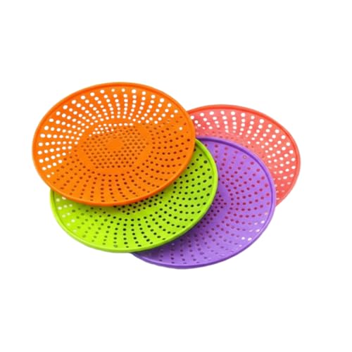 Image of Multi-Color Plastic Roti Tray with Ventilation Holes | Round Chapati Serving & Storage Plate | Lightweight & Durable Kitchen Bread Holder for Home & Dining Use (Pack of 1)