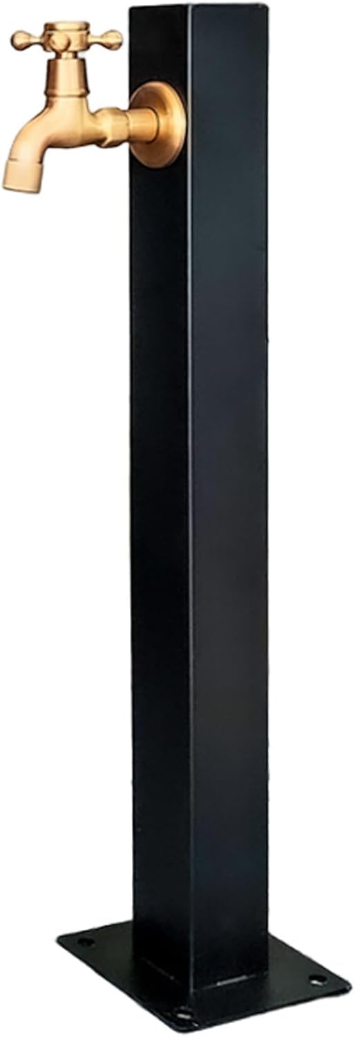 Columna De Agua De Jardín De Acero Inoxidable 304 - Pilar De Grifo Vertical Duradero para Patio, Elegante Grifería Exterior, Paisajismo Y Decoración. Gold B