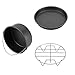 LANTRO JS - 3 szt. Akcesoria do frytkownicy, 8-calowy stojak 3 w 1 Akcesoria do frytkownicy bezolejowej z batonem na ciasto, patelnią do pizzy i grillem(Black)