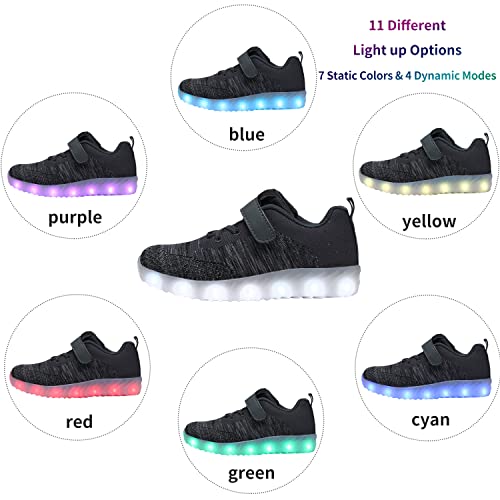 AoSiFu Kids Light Up Shoes Toddler Girls Boys Breathable Led Flashing Sneakers USB Charge4