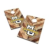 Marquette Cornhole Boards, 2x4 Bag Toss Cornhole Set, Officially Licensed Cornhole Boards, Comes with (2) Boards & (8) Bags