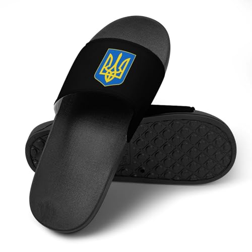 Coat of Arms of Ukraine Non Slip Slides Sandals for Women Men Quick Drying Shower Shoes for Bathroom Pool Beach4