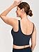 MOMANDA Women's Nursing Bras Longline Sports Breastfeeding V Neck Sleeveless Crop Tank Top with Built in Bra Twilight Blue X-Large
