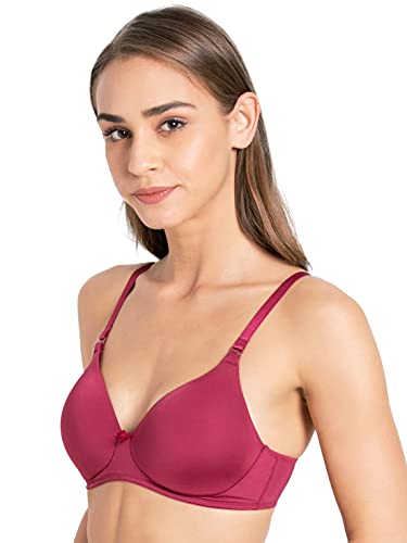 Image of Jockey 1819 Women's Wirefree Padded Microfiber Nylon Elastane Stretch Full Coverage Multiway Styling T-Shirt Bra with Magic Under Cup