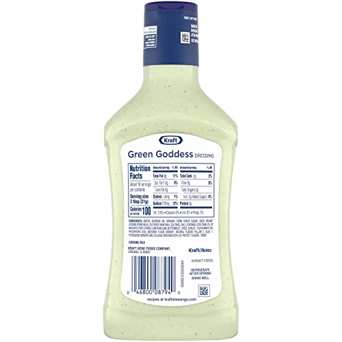 Kraft Green Goddess Salad Dressing (6 ct Pack, 16 fl oz Bottles)