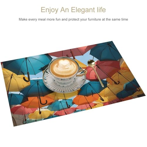 Set de table PVC lavable antidérapant et résistant à la chaleur lot de 6 de table