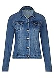 Die Denim-Jacke ist klassisch geschnitten und läutet den Frühling ein