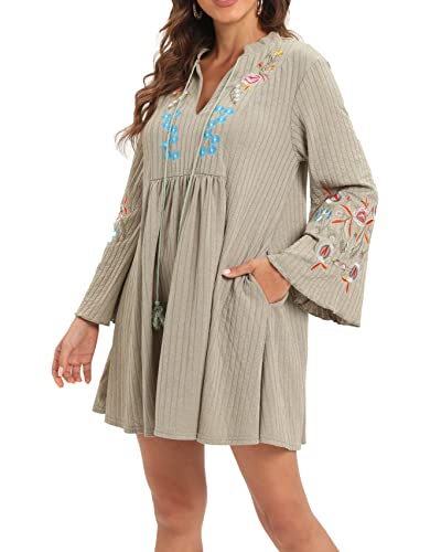 Roiii Damen Brautkleider Chiffon Sommerparty Cocktail Hochzeit Abendkleid Ärmelloses langes Maxikleid (38-40(Tag M),Grün) Cover