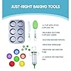 Curious Chef Kids Cookware - 16-Piece Cupcake & Decorating Kit I Real Utensils, Dishwasher Safe, BPA-Free I Non-stick Tin, Liners, Silicone Mixing Spoon, Frosting Spreader, Decorator Tube and More! #3