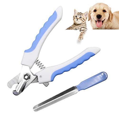 WINSDL 2 Piezas Cortauñas para Perros y Gatos, Cortaúñas Gatos Profesional de Acero Inoxidable para Gatos Perros Animales Pequeños Con Lima de Uñas Cover