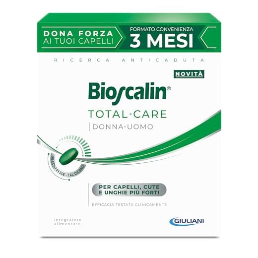 Integratori Bioscalin TOTAL•CARE Integratore Alimentare con Attivi Naturali, per Capelli, Cute e Unghie più Forti, per Donna e Uomo, Senza Glutine, 90 Compresse