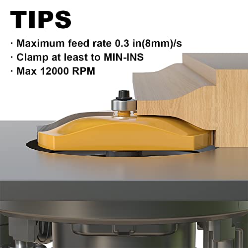 Image of Ogee Raised Panel Router Bits 1 /2 inch Shank, 3-1 /2-Inch Diameter, Shaker Raised Cabinet Door Making Frame Panel Design Router bits for use with Rail and Stile Moulding Milling Router bit
