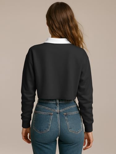 Image of HELLCAT Crop Tshirt for Women Stylish Western | Polo T Shirt for Women Full Sleeves