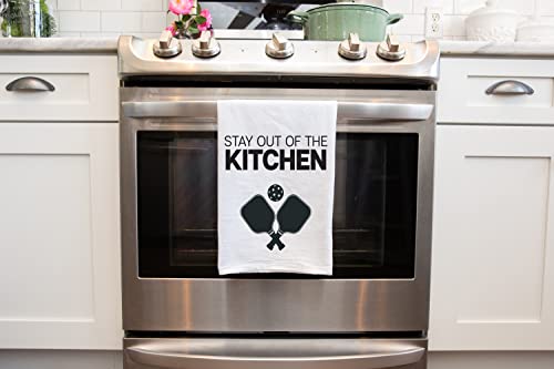 Funny Kitchen Towel - Funny Pickleball Dish Cloth - Stay Out Of The Kitchen Gift For Him Or Her - Pickle Ball Lover Gift - Retirement - Christmas - Mothers Day - Fathers Day - Birthday #TOP2