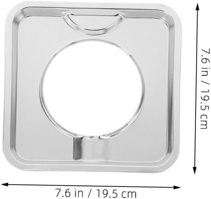 2pcs Gas Range Burner Drip Pan Replacement Heavy Duty Square Stove Drip Tray Stainless Steel