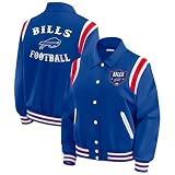 WEAR by Erin Andrews Women's Royal Buffalo Bills Varsity Lightweight Full-Snap Jacket