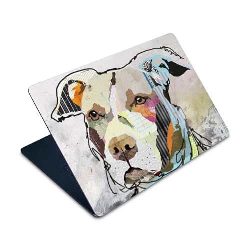 Autocollant vinyle MacBook Air 15 M2 haute définition motif chien pit bull Michel Keck