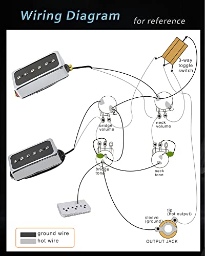 Lamsam P90 Tone Pickups Set, Humbucker-Sized Single Coil Neck Pick-Up And Bridge Pick Up Loaded Rubber Magnets, As Replacement Parts For Standard-Humbucker Sized Pickup On Electric Guitar, Black Gold #TOP6