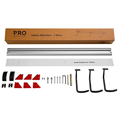 Pro Bike Tool Bike Wall Rack - 6 Bikes Version - Adjustable Indoor Hanging Bike Rack For Garage Or Home - Vertical Cycling Hanger - Secure Hook - Holder For Road Or Mountain Bicycles #TOP7