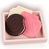 Cookie-Shaped Mini Notebook, 3-Pack, Cookie Design, Office and Travel Memo Pad (pink)