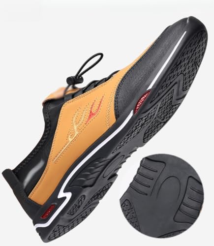 Men's Fashion Casual Business Sports Shoes,Non-Slip Comfortable Faashion Casual Shoes,Solid Color Low-top with Elastic Strap Closure,Suitable for Daily and Casual Wear.2