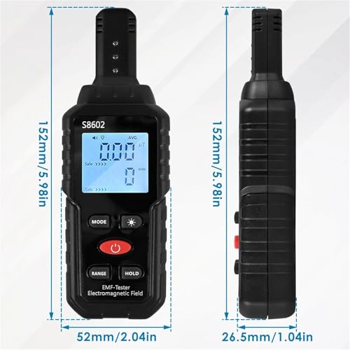 Detector EMF portátil profesional 3 en 1 con alarma digital miniatura 6