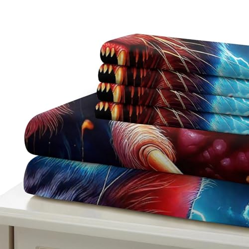 Housse de couette chat 3D zippée en microfibre douce et infroissable - 6
