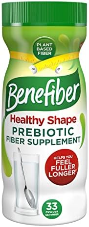 Benefiber Healthy Shape Prebiotic Fiber Supplement Powder for Digestive Health, Daily Fiber Powder - 33 Servings (8.7 Ounces)
